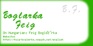 boglarka feig business card